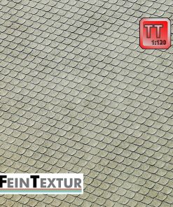 Bogenschnitt Dachschiefer linkssteigend TT