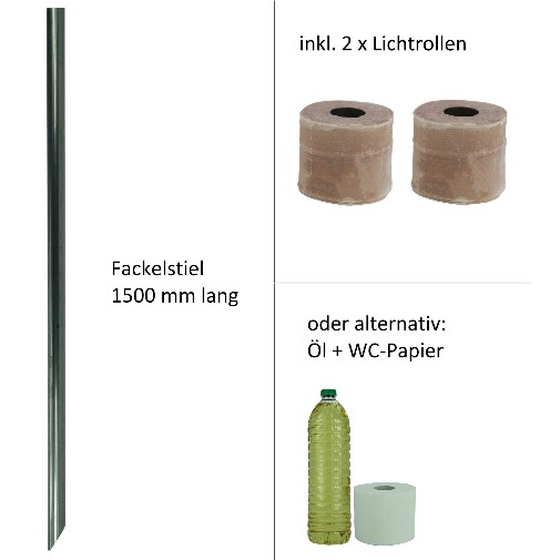 Biergarten Fackel – Set mit Stiel und Brennmitteln - Image 5